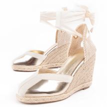 Montevita Espadrilles Met Sleehak Balenci2 Goud