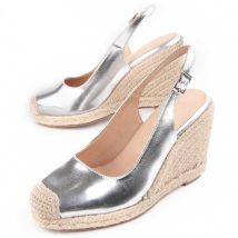 Montevita Espadrilles Met Sleehak Balenci5 Zilver