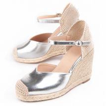 Montevita Espadrilles Met Sleehak Balenci4 Zilver