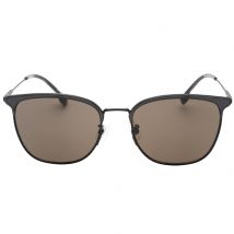 Hugo Boss Dark Ruthenium Grey Frame Zonnebril met Grijze Lens