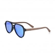 Earth Wood Mazatlan gepolariseerde zonnebril - Walnoot/Blauw