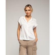 Blouse met V-hals en revers
