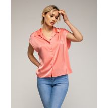 Blouse met V-hals en revers