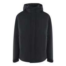 Ice Iceberg effen zwarte jas met capuchon