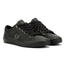 Fred Perry Baseline Heren Sneakers Van Leer In Het Zwart