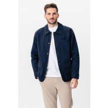 Twill overhemdjack - Marineblauw