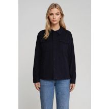 Overshirt van keperstof - Marineblauw