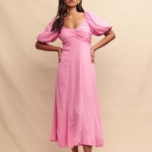 Dames Nobodys Child Peony Midaxi Jurk in Lichtroze