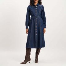 Dames Nobodys Child Paso Bloemige Geborduurde Midi-jurk in Denim