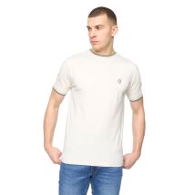 Crosshatch Heren Deuxtip T-Shirt (Off White)
