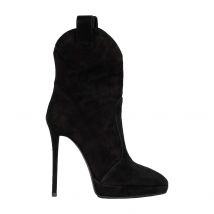 Giuseppe Zanotti Puntige Suède Zwarte Laarzen - '20s