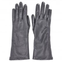 Kenzo Handschoenen met Bontvoering in Zwart Leer