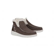 HEYDUDE Denny Wool Faux Shearling Dames Walnoot Laarzen