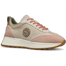 Geox D AMABEL Synthetisch Polyurethaan Dames Lichte Zand/Lichte Taupe Sneakers