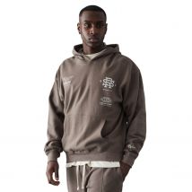 Men's Series 55 Versus Front Back Logo Hoodie in Brown