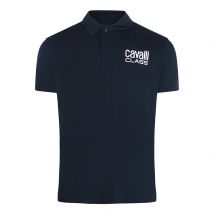 Cavalli Class Bold Logo Marineblauw Poloshirt