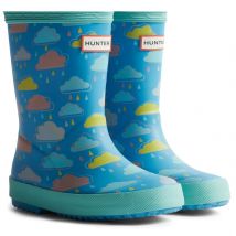 Hunter Kids Rain Cloud Boot Rubberen Blauwe Regenwolk Wellingtonlaarzen