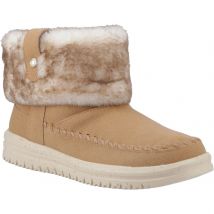 HEYDUDE Camden Cuff Classic Cozy Polyester Dames Cognac Winter Enkellaarzen