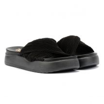 Desert Fleur Gabbro Satin Dames Zwart Sandalen