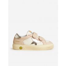 Meisjes Leren Mei School Sneakers in Wit