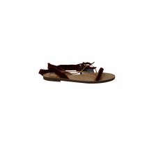 Valentino Platte Sandalen in Rode Leer