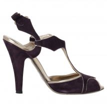 Valentino Garavani Bicolor Enkelsandalen met Band in Paarse Suède