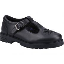Hush Puppies Fiona JNR Meisjes Zwart Leren Schoenen