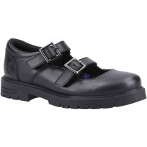 Hush Puppies Ella Junior Meisjes Zwart Leren Schoenen