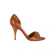 Oscar de la Renta Alligator-geprofilieerd Leren Kettingband D'orsay Pumps