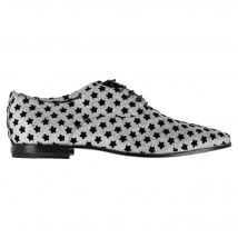 Saint Laurent Sterrenprint Oxfords in Zilveren Glitter