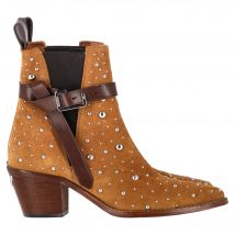 Zadig & Voltaire Tyler Cecilia Droom Studded Booties in Bruin Suède