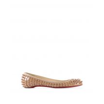 Christian Louboutin Beige Gepatenteerd Leren Spikes Sonietta Ballerina's
