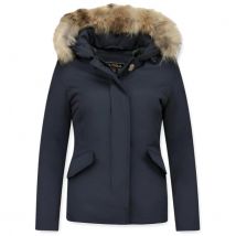 TheBrand Korte winterjas met bontkraag - maat L