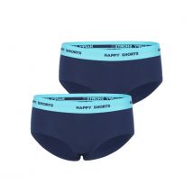 Happy Shorts Dames hipster navy 2-pack