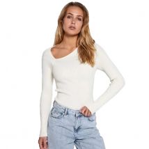 Norr Sherry knit top off white -