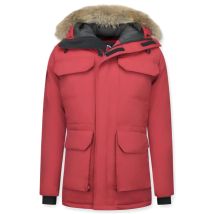 Beluomo Winterjas met bontkraag - maat S