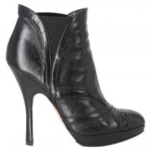 Prada Enkellaarzen van Zwart Leer