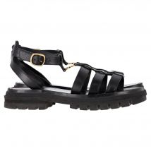 Celine Clea Gladiator Sandalen in Zwart Leer
