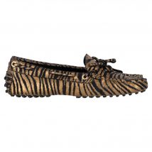 Tod's Zebra-Gedrukte Rijloafers in Metallic Gouden Leder