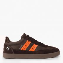 Q1905 Sneaker platinum donkerbruin/oranje