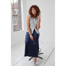 Helena Hart 7670 gilet boucle marine /wit