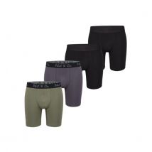Phil & Co Boxershorts heren met lange pijpen boxer briefs 4-pack groen / zwart