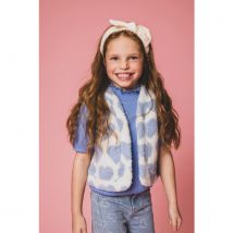 Looxs Revolution Teddy gilet offwhite hartjes voor meisjes in de kleur - maat 104/110