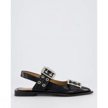 Ganni Dames chunky buckle ballerina