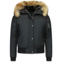 Gentile Bellini Korte winterjas met bontkraag - maat XL