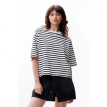 Catwalk Junkie 2402080200 loose fit stripe t-shirt - maat 34