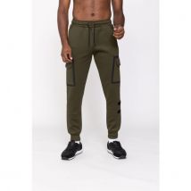 Zayne Milano heren joggingbroek zakken op de zijkant kaki stijlvol - maat S