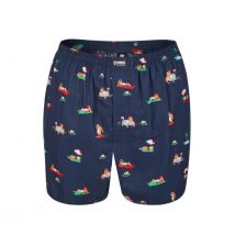 Happy Shorts X heren wijde boxershort met binnenbroek luiaard print