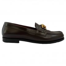 Valentino VLogo Ketting Loafers in Bruin Leder