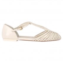 Zimmermann Celesta Geko cage Flat Sandalen in Witte Leer